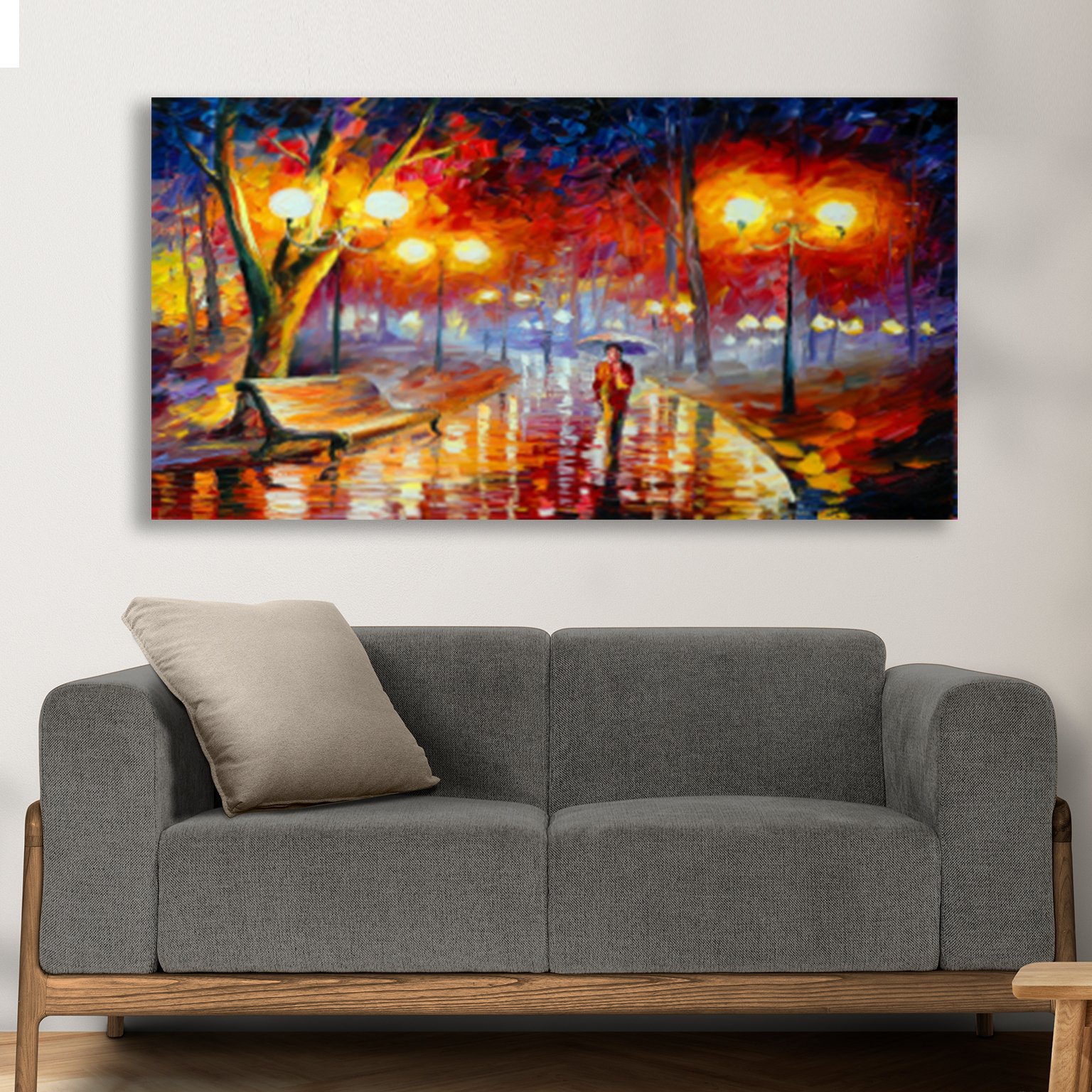 Classic Street a Walk Canvas Wall Painting  decorative masterpiece for home decor